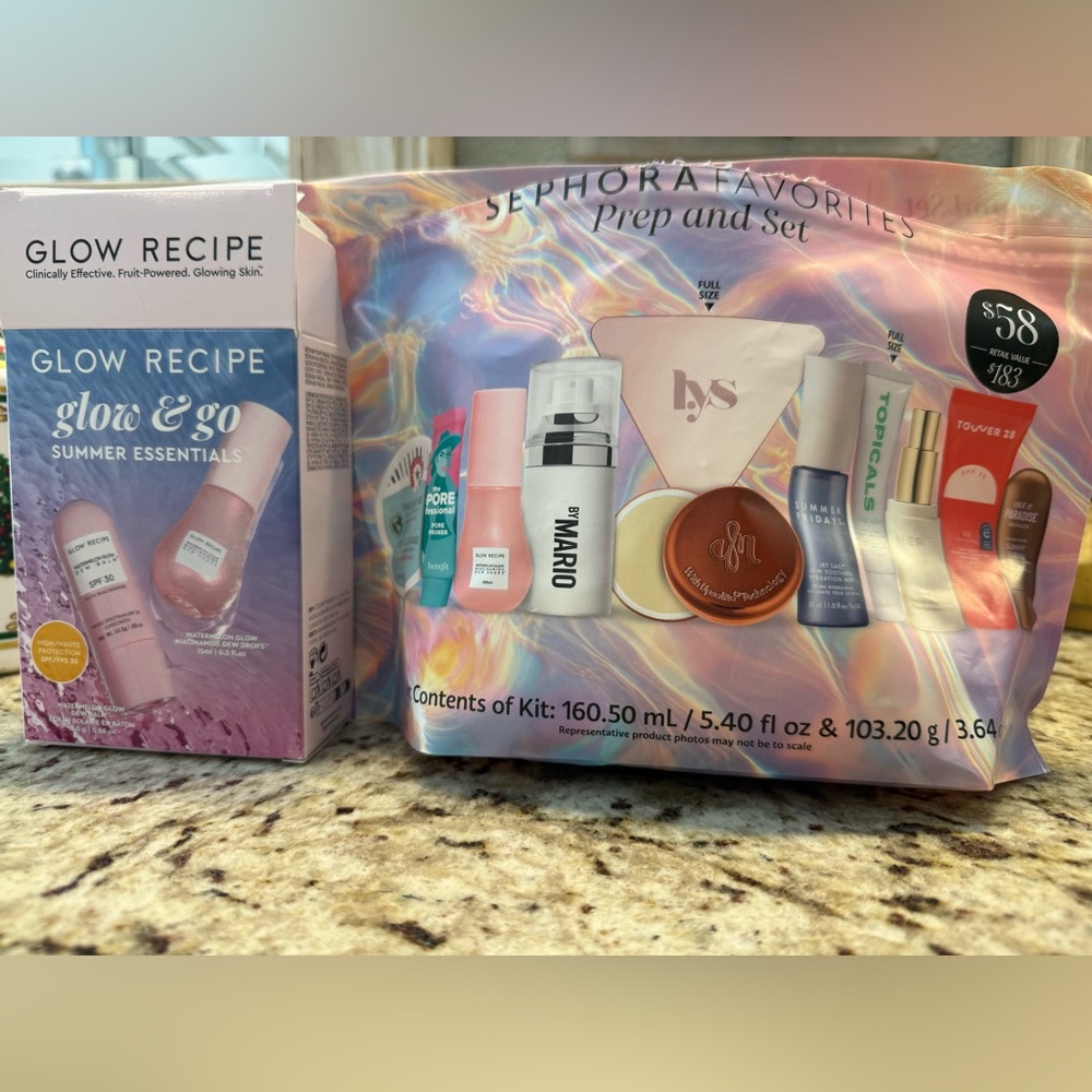 Sephora Favorites Prep and Set & Glow Recipe - new items - partial sets